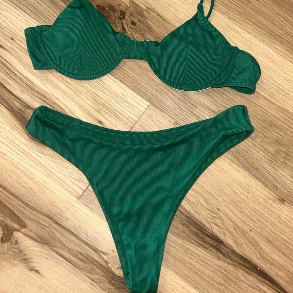 Unbranded Women's Green Bikinis-and-tankini-sets